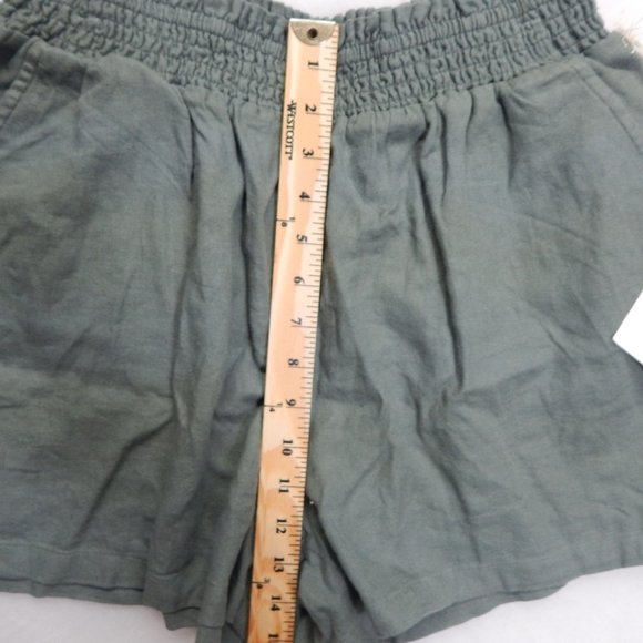Universal Thread High Rise Elastic Waist Shorts Women's Relaxed Green Size M - Picture 4 of 10